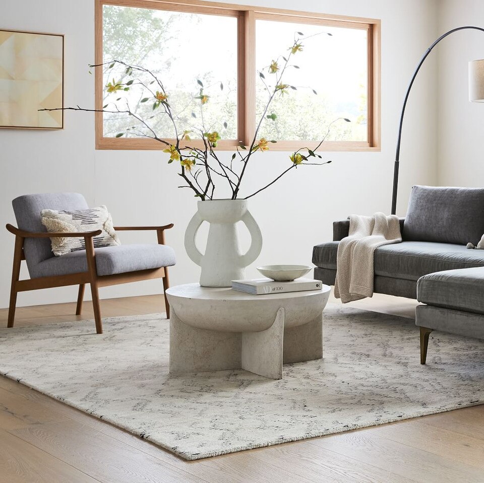 Monti Lava Stone Coffee Table (76 cm) West Elm Australia